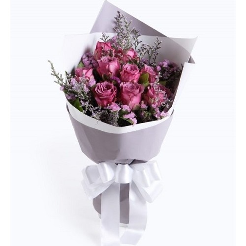 PURPLE FLOWERS BOUQUET